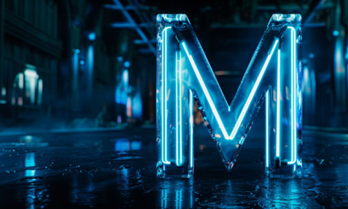 Mack One Logo als Glasskulptur